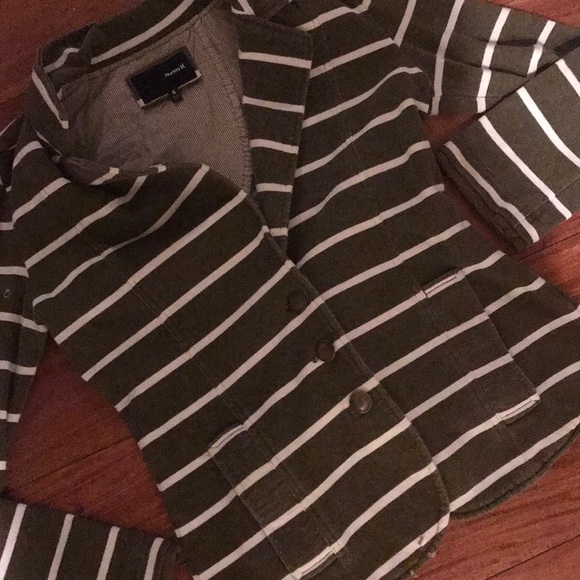 Hurley forest green & white striped jacket blazer - Picture 2 of 6